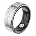 PX02 Crack Design Multi-Function Smart Ring with Photo Control - Size: 18.2mm - Silver