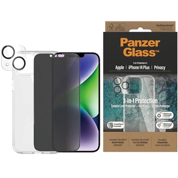 iPhone 14 Plus PanzerGlass 3-in-1 Protection Set - Privacy
