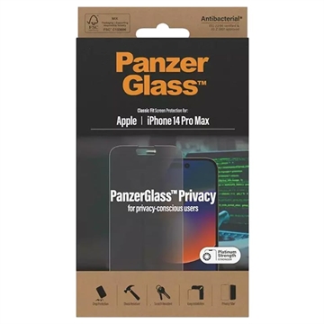 PanzerGlass Classic Fit Privacy iPhone 14 Pro Max Screen Protector