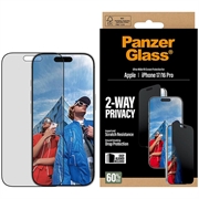 iPhone 17/16 Pro PanzerGlass Ultra-Wide Fit EasyAligner 2-Way Privacy Screen Protector - 9H - Black Edge
