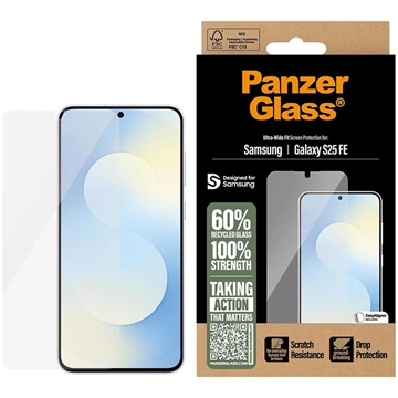 Samsung Galaxy S25 FE PanzerGlass Ultra-Wide Fit EasyAligner Screen Protector - Transparent