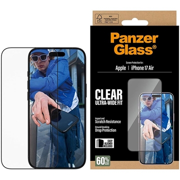 iPhone Air PanzerGlass Ultra-Wide Fit EasyAligner Screen Protector - Black Edge