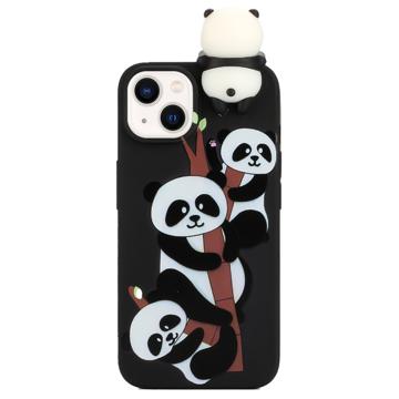 3D Figure Series iPhone 14 TPU Case - Panda Family