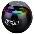 Portable Bluetooth Speaker with LED Alarm Clock (Open-Box Satisfactory) - Black