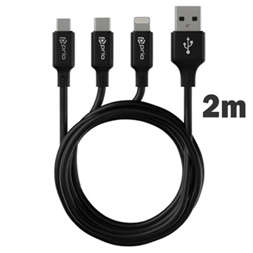 Prio High-Speed 3-in-1 Charging Cable - 2m