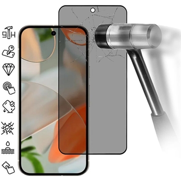 Google Pixel 10 Pro XL Privacy Full Cover Tempered Glass Screen Protector - Black Edge