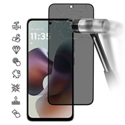 Motorola Moto G56 Privacy Full Cover Tempered Glass Screen Protector - Black Edge