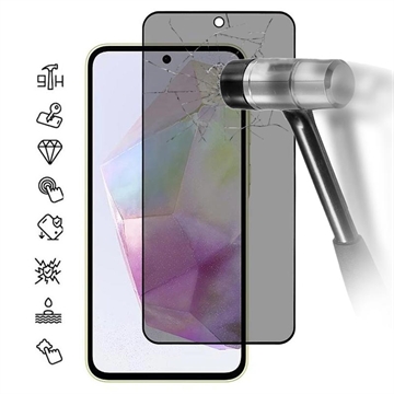 Samsung Galaxy A36/A56 Privacy Full Cover Tempered Glass Screen Protector - Black Edge