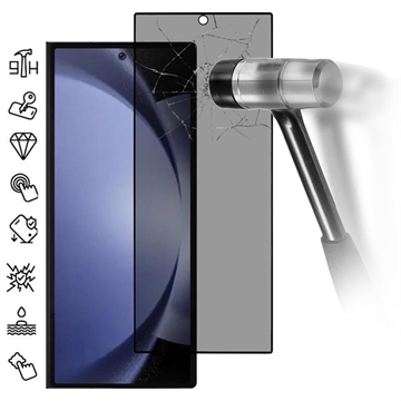 Samsung Galaxy Z Fold6 Privacy Full Cover Tempered Glass Screen Protector - Black Edge