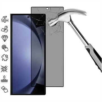 Samsung Galaxy Z Fold7 Privacy Full Cover Tempered Glass Screen Protector - Black Edge