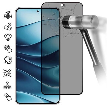 Xiaomi Redmi Note 14 Privacy Full Cover Tempered Glass Screen Protector - Black Edge