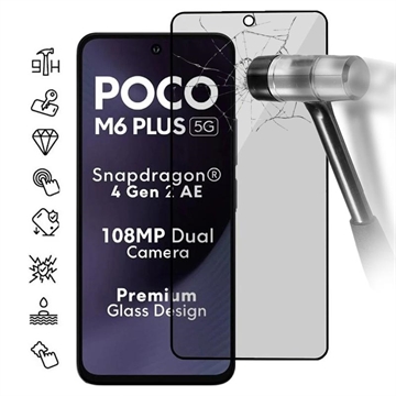 Xiaomi Poco M6 Plus Privacy Tempered Glass Screen Protector