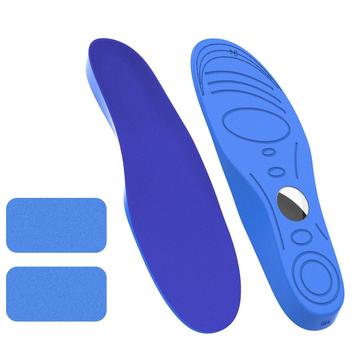 Protective Shoe Insoles with AirTag 1/2 Holder for Kids and Seniors - 175-190mm - Blue