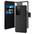 Puro 2-in-1 Magnetic Samsung Galaxy S21 Ultra 5G Wallet Case - Black