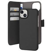 iPhone 15 Plus Puro 2-in-1 Magnetic Wallet Case - Black