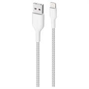 Puro Fabric Ultra-Strong USB-A / Lightning Cable - 1.2m, 2.4A, 12W - White