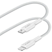 Puro Fabrik USB-C / Lightning Charge&Sync Cable - 1.2m - White