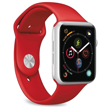 Puro Icon Apple Watch Series Ultra 2/Ultra/9/8/SE (2022)/7/SE/6/5/4/3/2/1 Silicone Band - 49mm/45mm/44mm/42mm - Red
