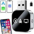 Q1AS 3-in-1 Wireless CarPlay & Android Auto Adapter with AirPlay - Silver / Black