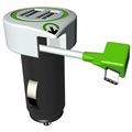 Q2Power Car Charger with USB-C Cable and 2x USB Ports - 3.1A (Open Box - Excellent)