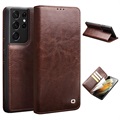 Qialino Classic Samsung Galaxy S21 Ultra 5G Wallet Leather Case