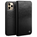 Qialino Classic iPhone 13 Pro Max Wallet Leather Case - Black