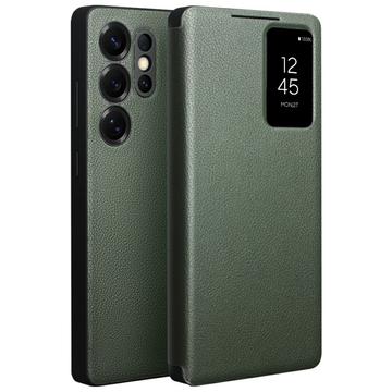 Samsung Galaxy S25 Ultra Qialino Smart View Flip Leather Case