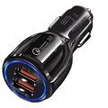Saii Quick Charge 3.0 30W Fast Car Charger DC-681 - 2 x USB - Black