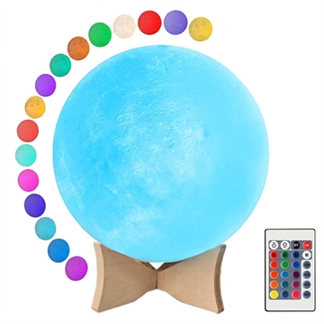 RGB LED Moon Lamp / Night Light YK2302 - 15cm, 1000mAh