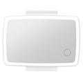 Rechargeable LED Makeup Mirror for Car Sun Visor - White