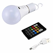 Rechargeable RGB Light Bulb with Remote Control and Timer