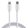 Reekin Quick Charge USB-C / Lightning Cable - 2.4A, 1m - White