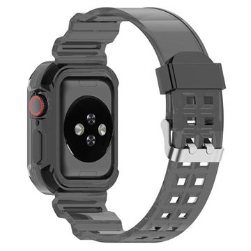 Apple Watch Series 11/10 Replacement Silicone Strap with Integrated Frame - 42mm - Transparent Black