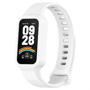 Xiaomi Smart Band 9 Active/Redmi Band 3 Replacement Silicone Strap with Integrated Frame - White