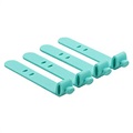 Reusable Silicone Cable Tie - 4 Pcs. - Green
