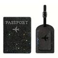 Rhinestone Passport Holder & Luggage Tag Set