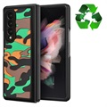 Rugged Camouflage Pattern Samsung Galaxy Z Fold3 5G Hybrid Case
