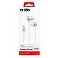 SBS Studio Mix 100 In-Ear Headphones W. Lightning & Microphone - White