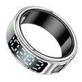 SR08 Smart Ring with Digital Display - Size: 18.2mm - Silver