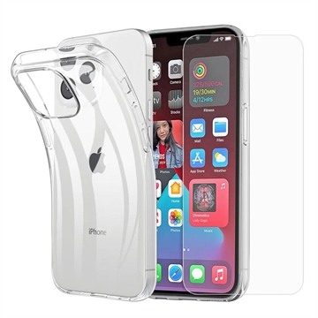 iPhone 15 Pro Saii 2-in-1 TPU Case & Tempered Glass Screen Protector