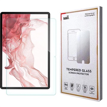 Saii 3D Premium Samsung Galaxy Tab S7+/S8+ Tempered Glass Screen Protector - 2 Pcs.