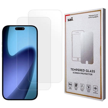iPhone Air Saii 3D Premium Tempered Glass Screen Protector - 2 Pcs.