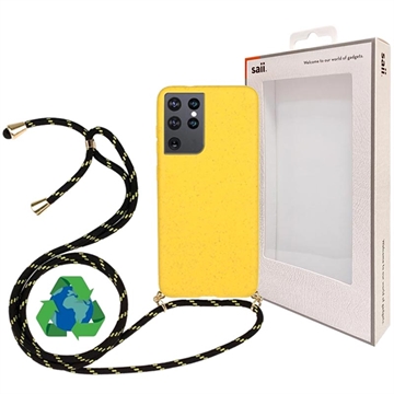 Saii Eco Line Samsung Galaxy S21 Ultra 5G Case with Strap - Yellow