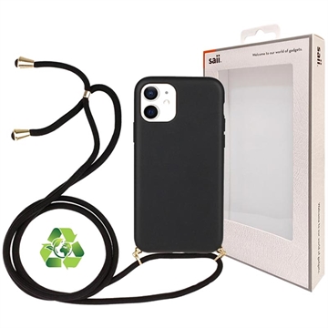 Saii Eco Line iPhone 12/12 Pro Case with Strap - Black