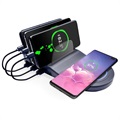 Saii PowerStand Charging Station with Qi Wireless Charger - Black