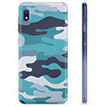 Samsung Galaxy A10 TPU Case - Blue Camouflage