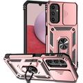Samsung Galaxy A14 Rotary Ring Hybrid Case with Camera Shield - Rose Gold