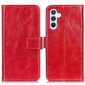 Samsung Galaxy A15 Wallet Case with Magnetic Closure - Red