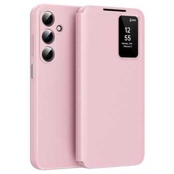 Samsung Galaxy A17 Smart Clear View Flip Case with Card Slot - Pink