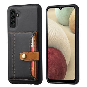 Samsung Galaxy A24 4G Retro Style Case with Wallet - Black